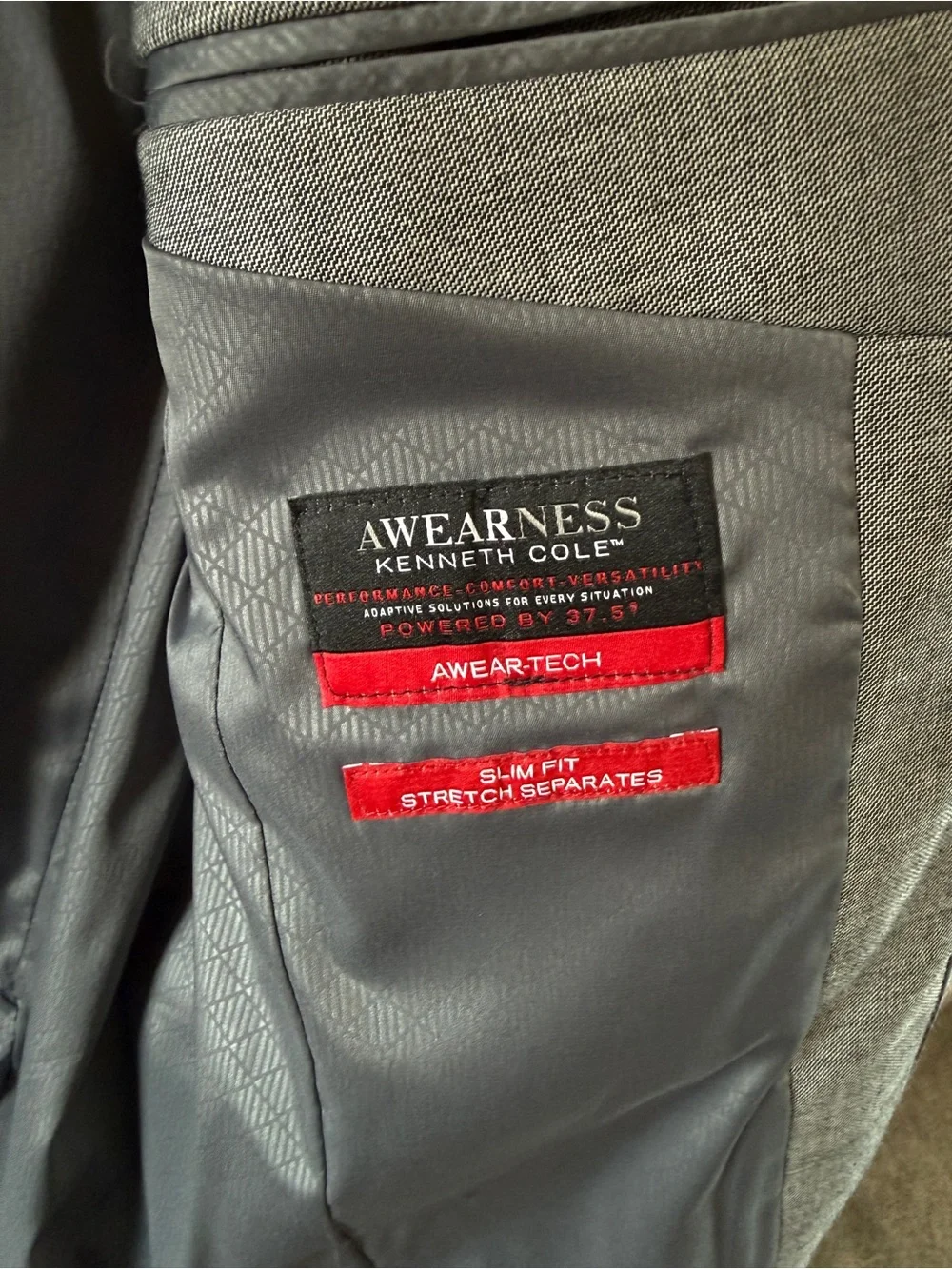 Awareness Kenneth Cole Men's Light Gray Blazer 38L